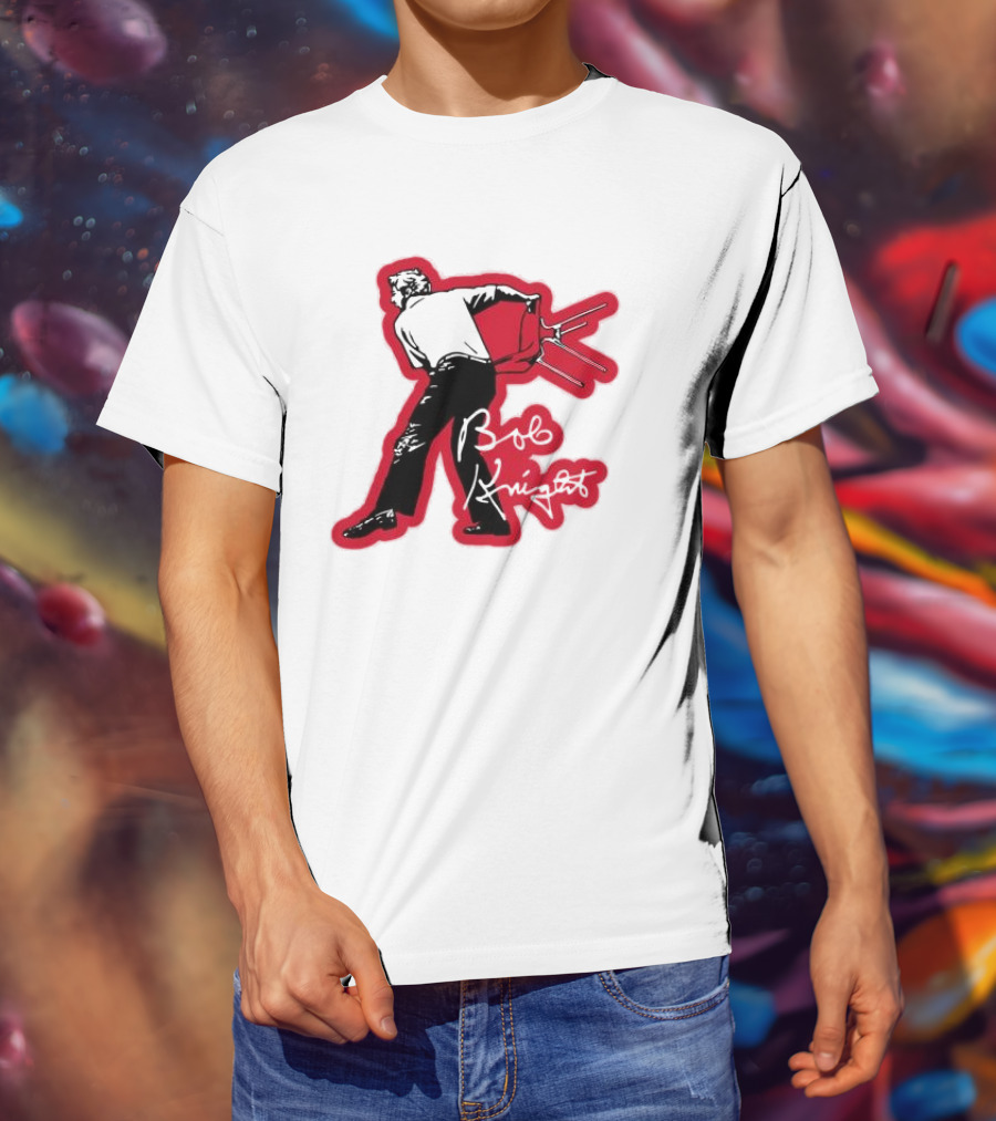 Bob Knight Throwing Chair Basketball Iconic Moment T-Shirt