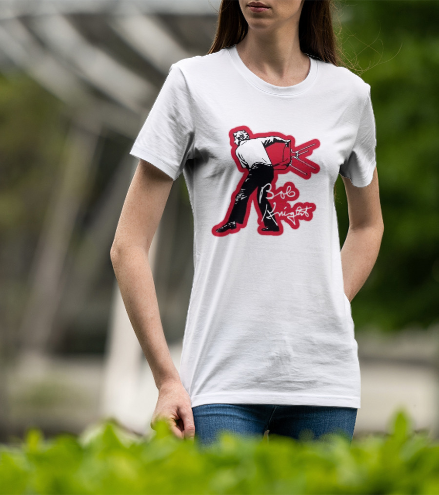 Bob Knight Throwing Chair Basketball Iconic Moment T-Shirt