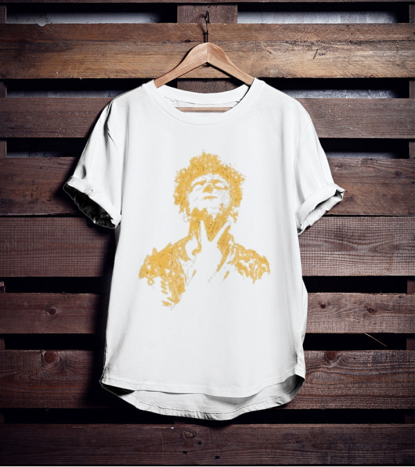 Anthony Green California Fire Relief Fund Charity Portrait Yellow Sketch T-Shirt