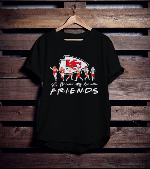 Chris Jones Patrick Mahomes Travis Kelce Friends Kansas City Chiefs Football KC Signatures T-Shirt