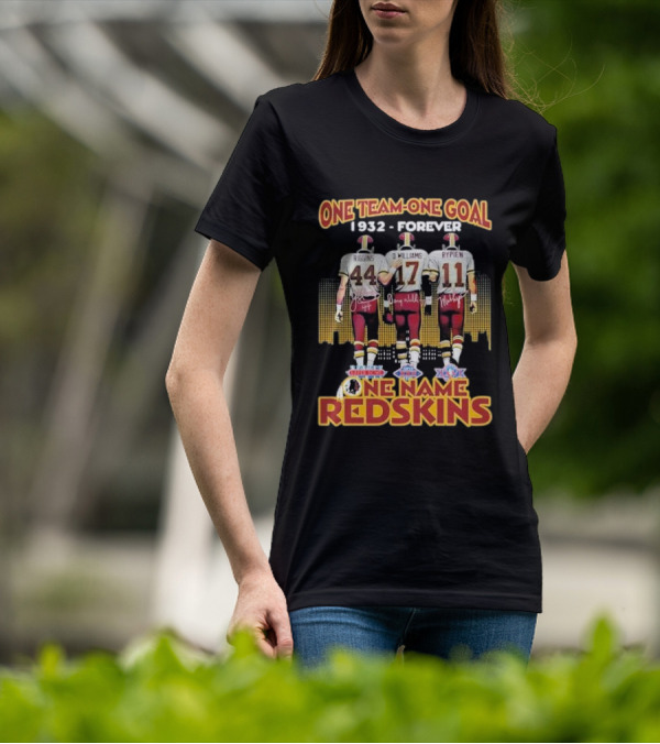 One Team One Goal 1932 Forever One Name Redskins Riggins Williams Rypien T-Shirt