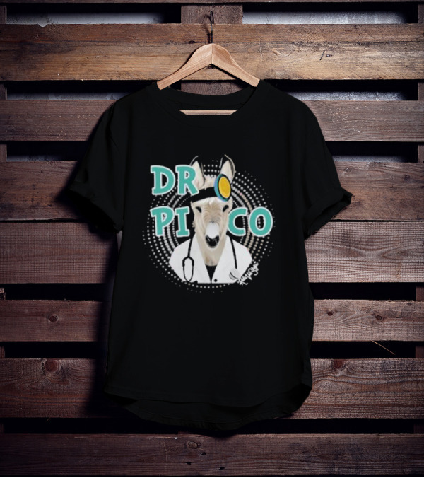 Katie Van Slyke Dr. Pico Doctor Donkey With Stethoscope And Head Mirror T-Shirt