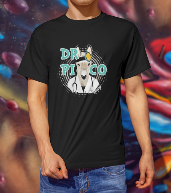 Katie Van Slyke Dr. Pico Doctor Donkey With Stethoscope And Head Mirror T-Shirt