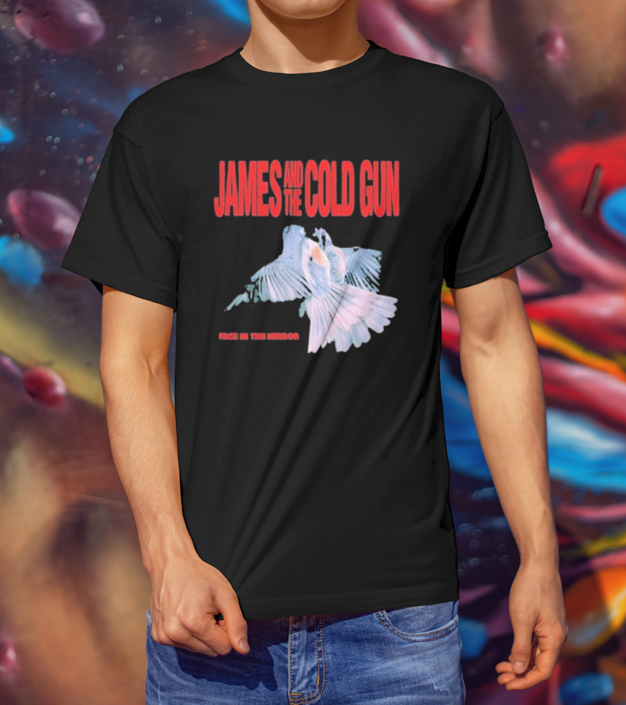 James And The Cold Gun Face In The Mirror Birds Image T-Shirt