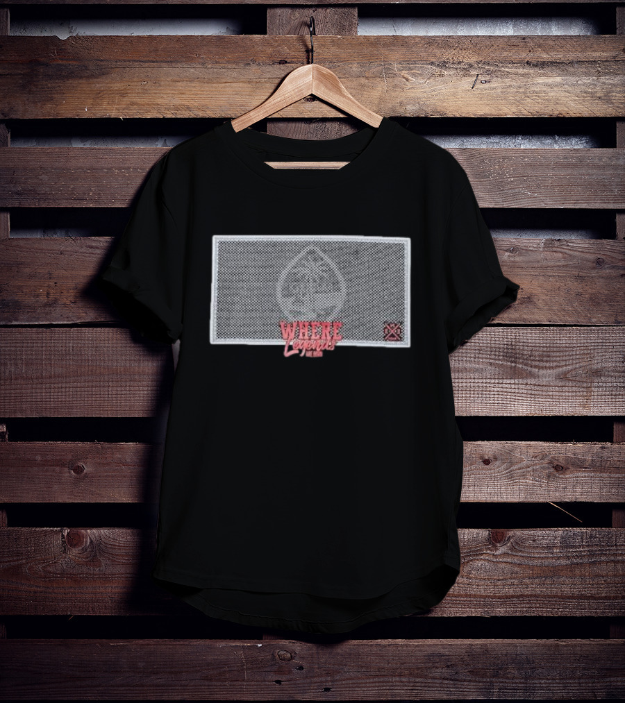 WHERE LEGENDS ARE BORN BLK DIAMOND SHIELD RED TEXT ICONIC T-Shirt