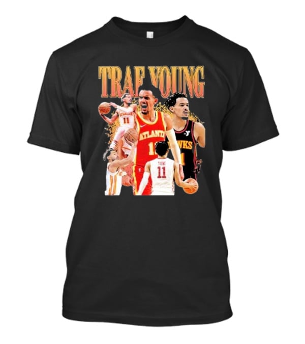 Trae Young Atlanta Hawks Basketball Collage T-Shirt Trae Young Atlanta Hawks Basketball Collage T-Shirt