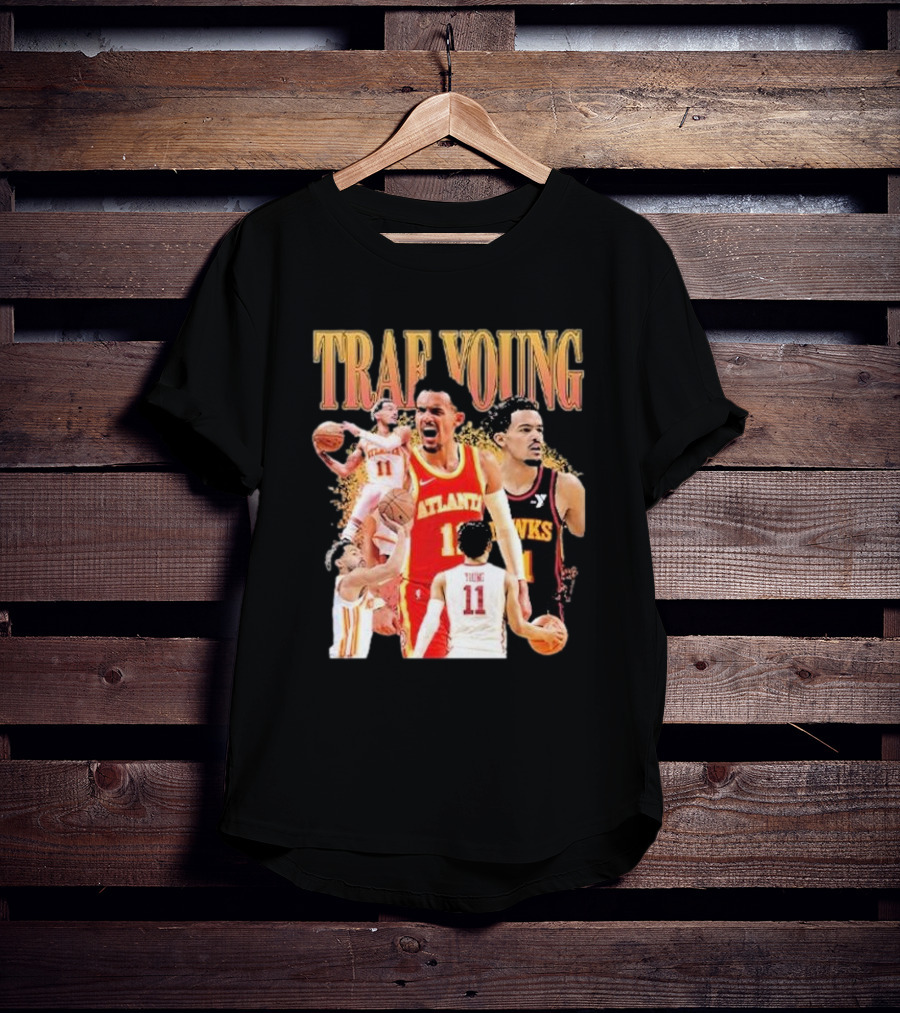 Trae Young Atlanta Hawks Basketball Collage T-Shirt