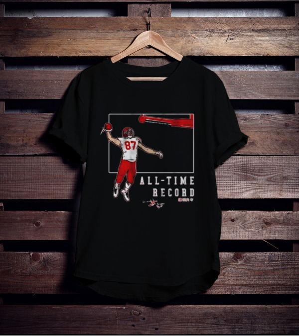 Travis Kelce 87 All-Time Record Touchdown NFL Football T-Shirt
