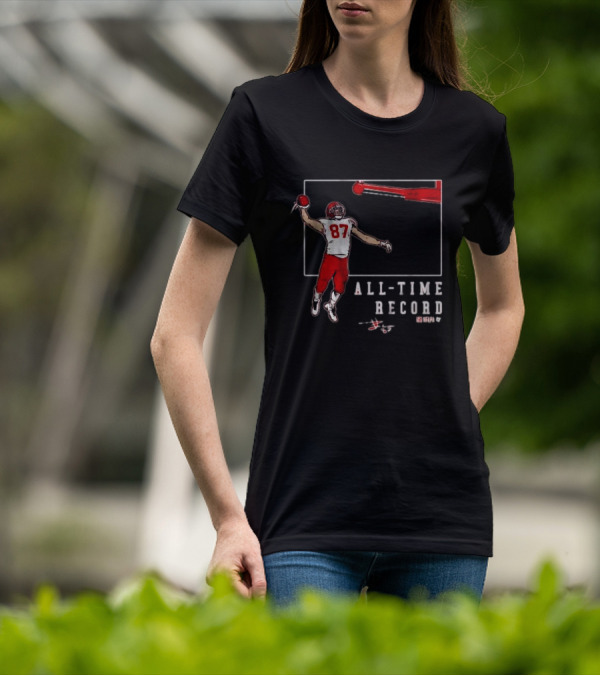 Travis Kelce 87 All-Time Record Touchdown NFL Football T-Shirt
