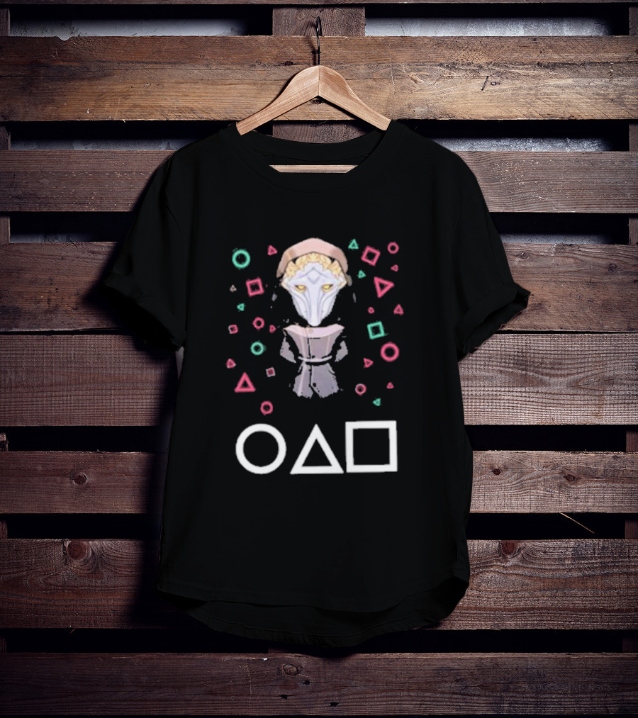 Viktor Arcane Squid Game Front Man Mask Symbols T-Shirt