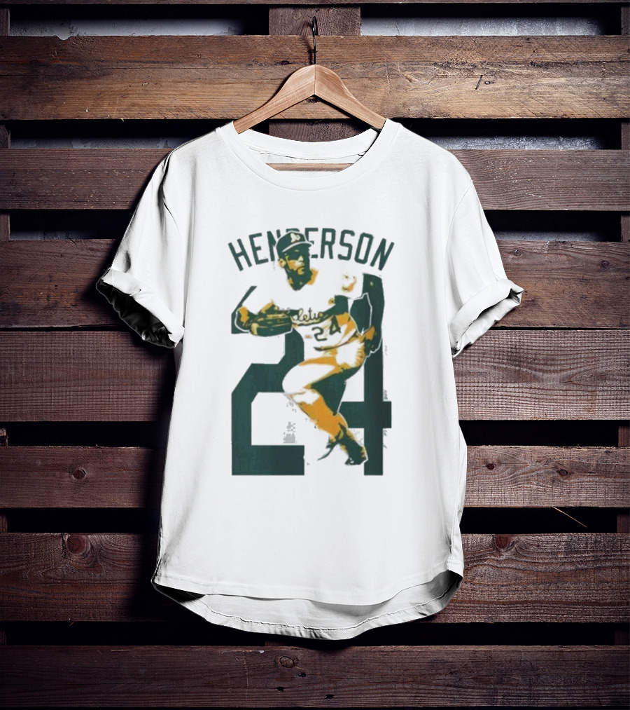 Athletics Forever Rickey Henderson 24 Thank You For Memories T-Shirt