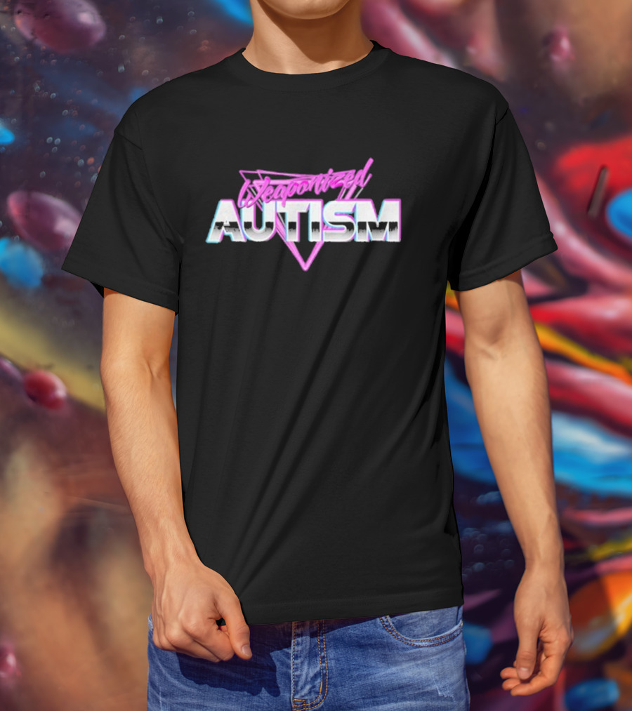 Weaponized Autism 80s Aesthetic Retro Cyberpunk T-Shirt
