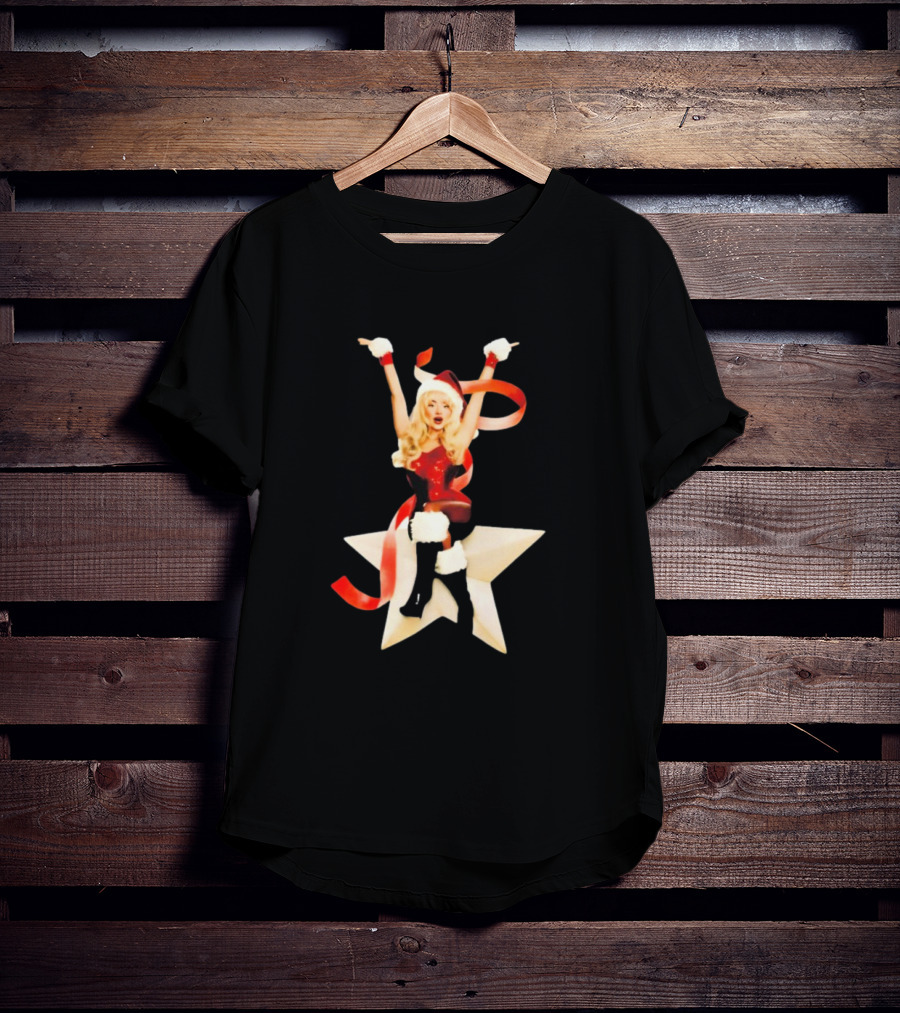 Sabrina Carpenter Santa Star Festive Decor T-Shirt