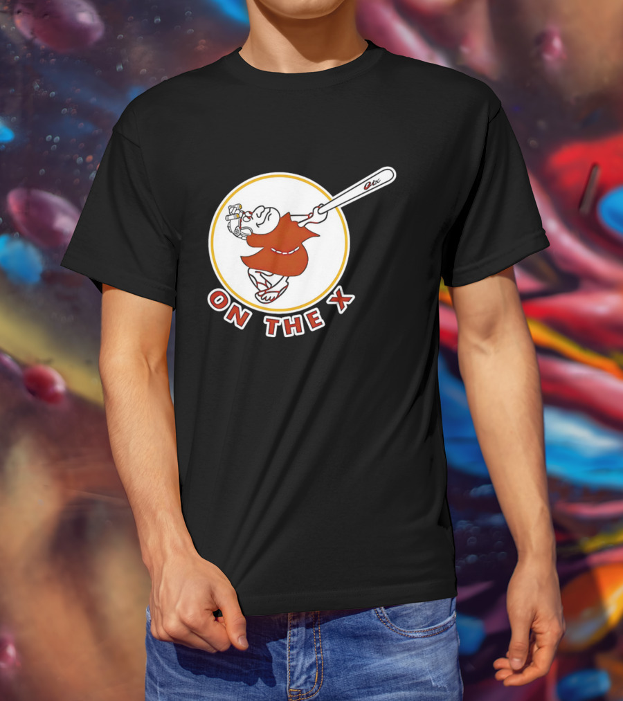 San Diego Padres Swinging Friar Mascot On The X T-Shirt
