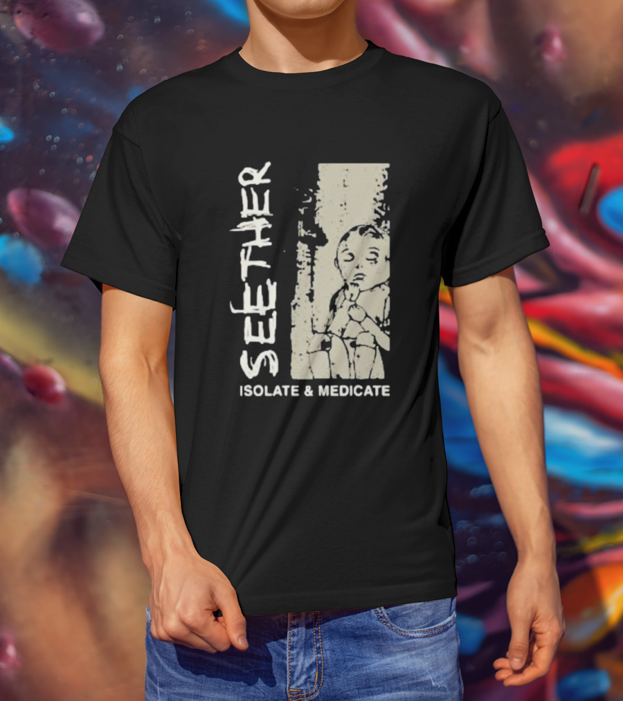 Seether Isolate And Medicate Grunge Child Sketch T-Shirt
