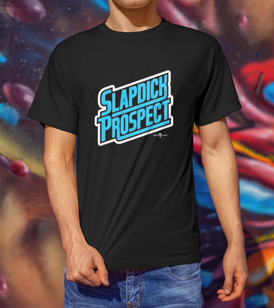 Slapdick Prospect Blue Bold Text T-Shirt