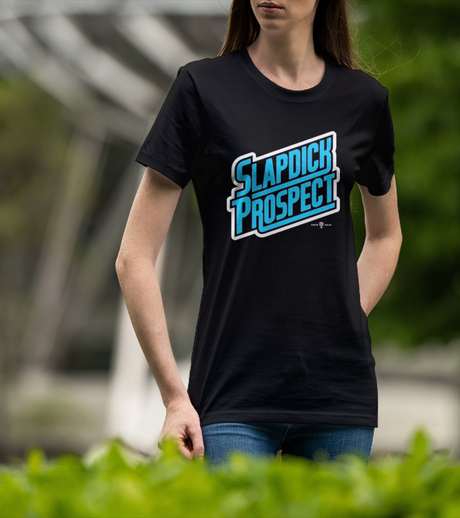 Slapdick Prospect Blue Bold Text T-Shirt