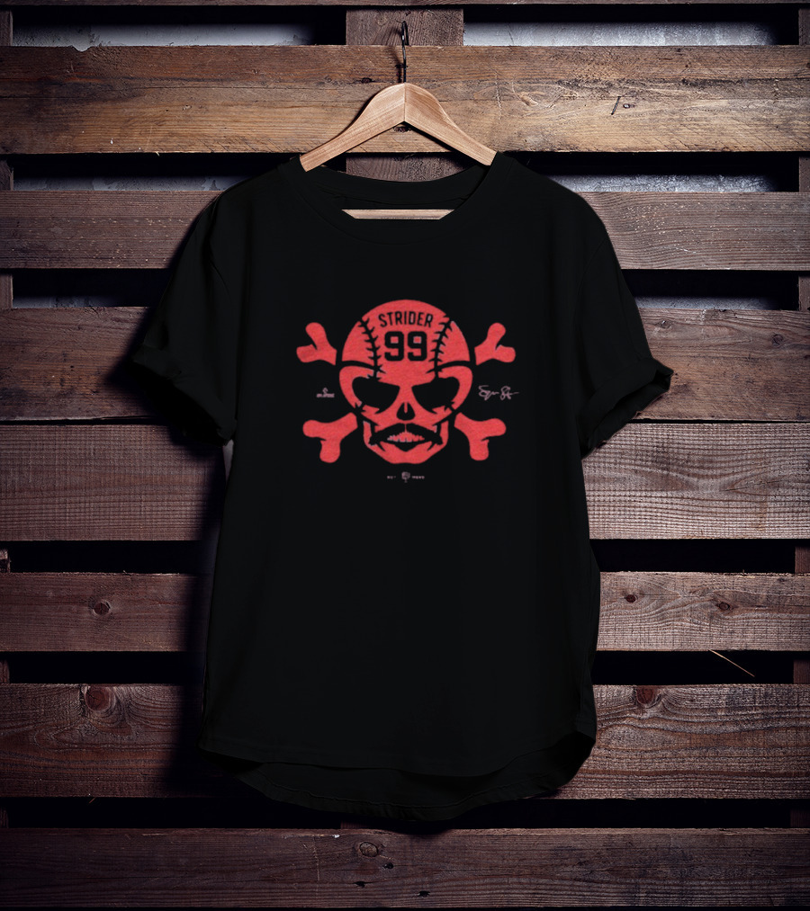 Spencer Strider 99 Skull Crossbones Atlanta Braves T-Shirt