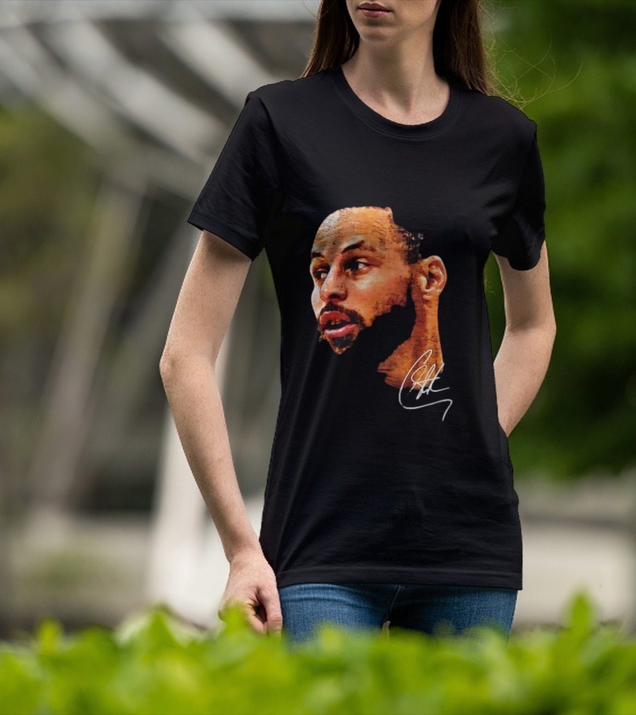 Stephen Curry NBA Big Face Signature T-Shirt