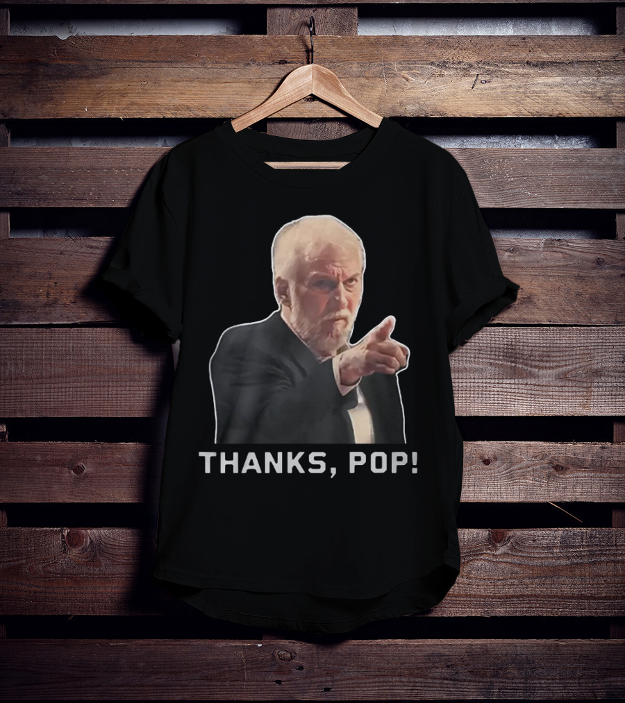 Steve Kerr Gregg Popovich Thanks Pop Pointing Gesture T-Shirt