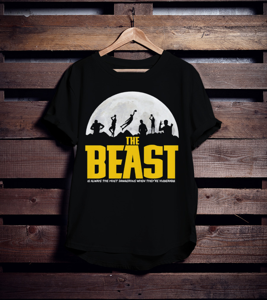 The Beast Is Always The Most Dangerous When They're Vulnerable Silhouettes Moon Scene T-Shirt