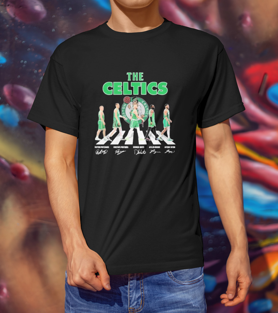 Boston Celtics Abbey Road Player Signatures T-Shirt