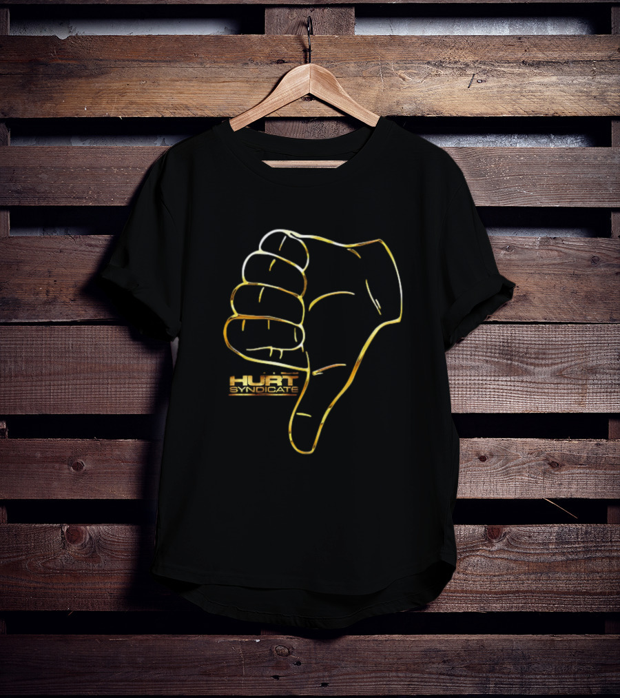 Hurt Syndicate Gold Thumbs Down T-Shirt