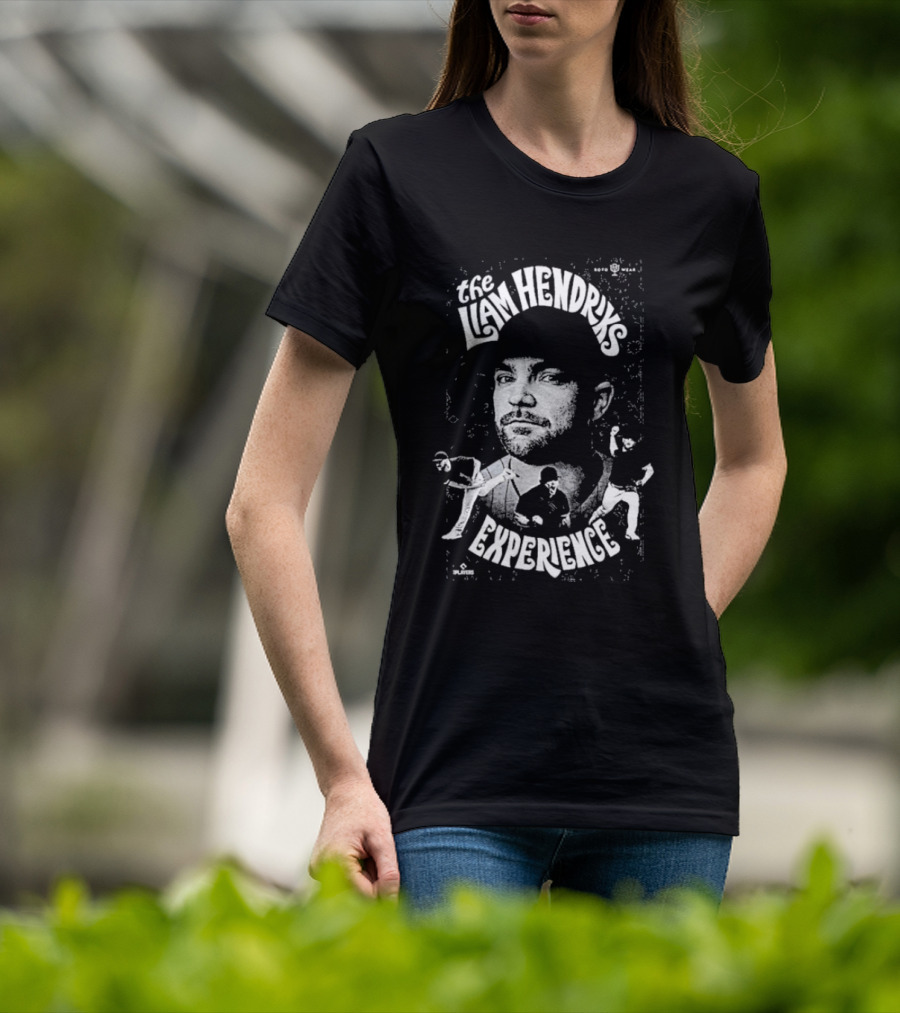 The Liam Hendriks Experience Pitching Action Portrait And Dynamic Text T-Shirt