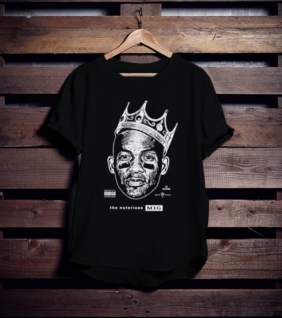 The Notorious Mig Crown Face With Parental Advisory And Labels T-Shirt