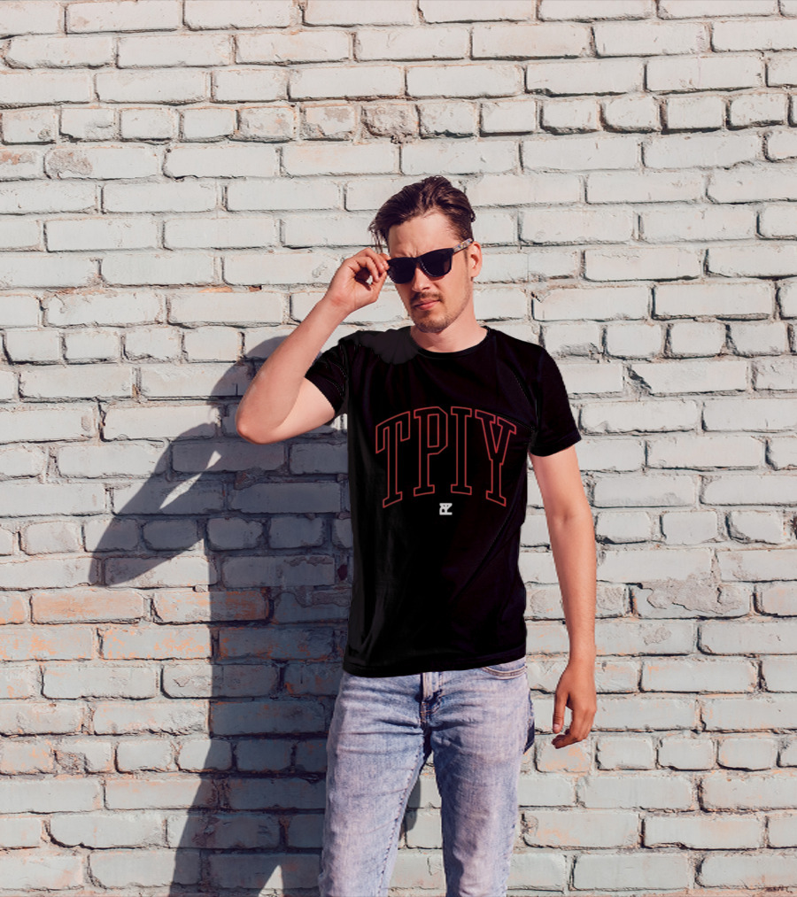 TPIY The Plot In You Red Outline Text T-Shirt
