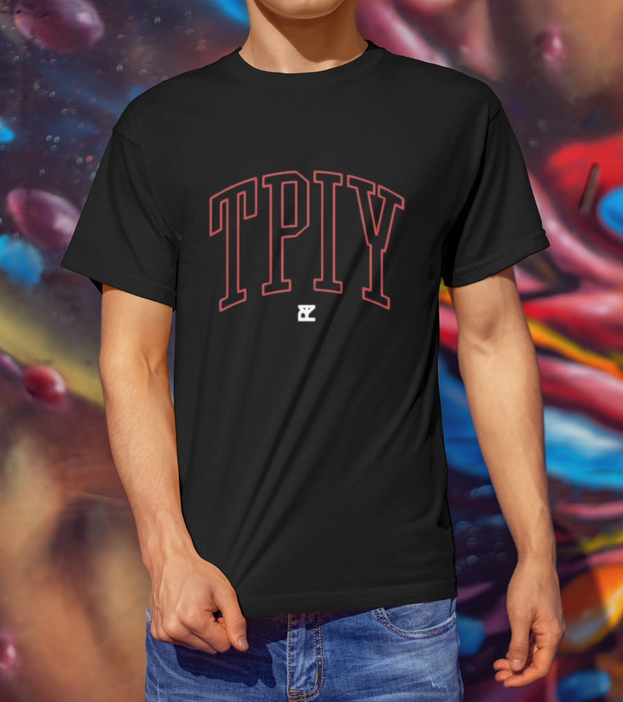 TPIY The Plot In You Red Outline Text T-Shirt