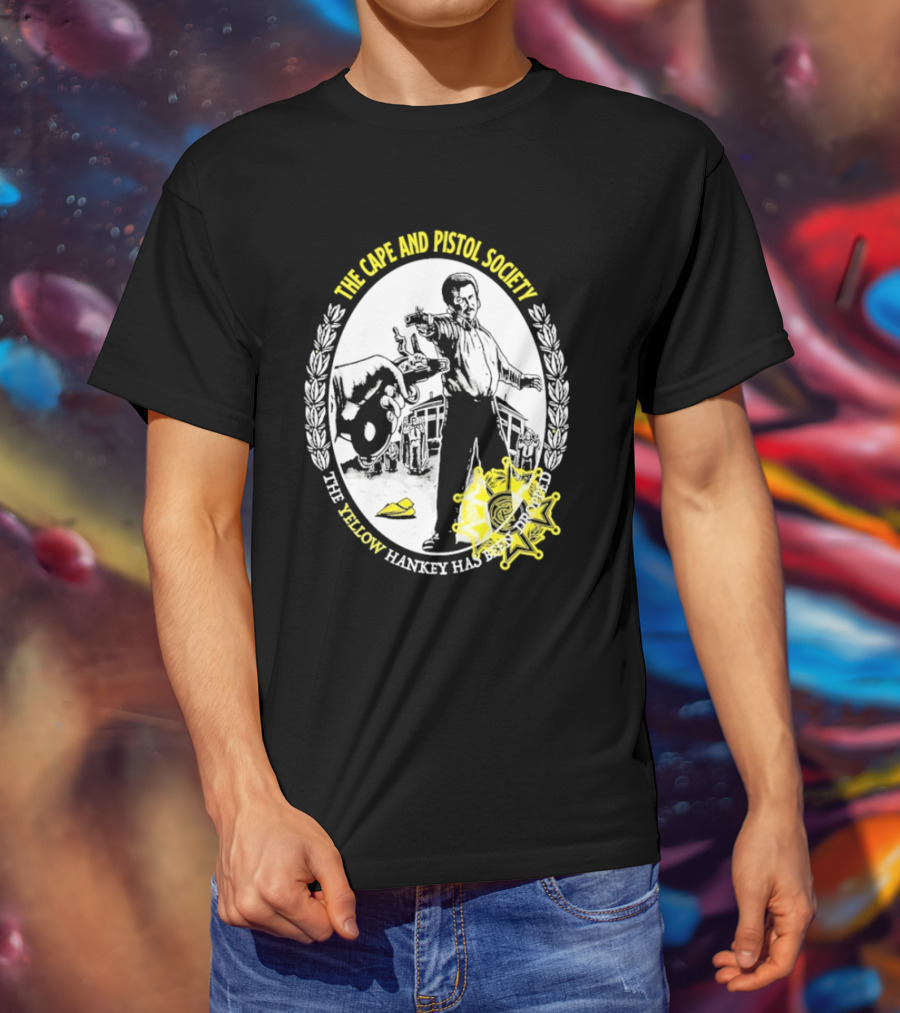 The Righteous Gemstones The Cape And Pistol Society Yellow Hankey Dropped Duelling T-Shirt
