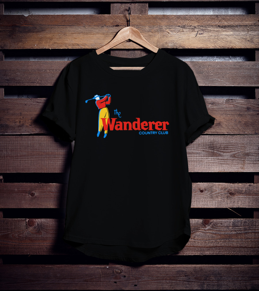 The Wanderer Country Club Golfer Swing Illustration T-Shirt