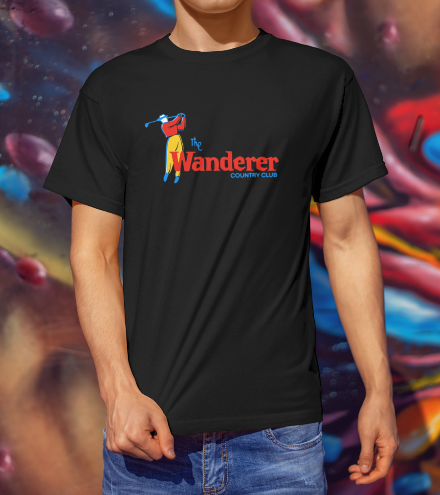 The Wanderer Country Club Golfer Swing Illustration T-Shirt