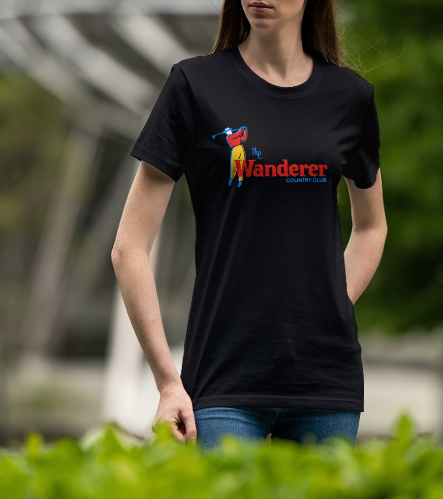 The Wanderer Country Club Golfer Swing Illustration T-Shirt
