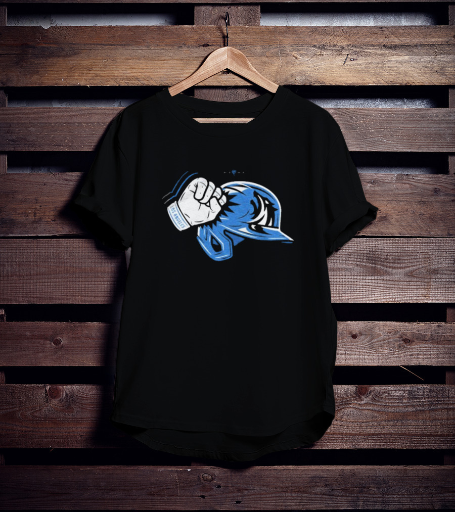 The Wolf Of Chavez Ravine Los Angeles Dodgers Fist Bump Helmet T-Shirt
