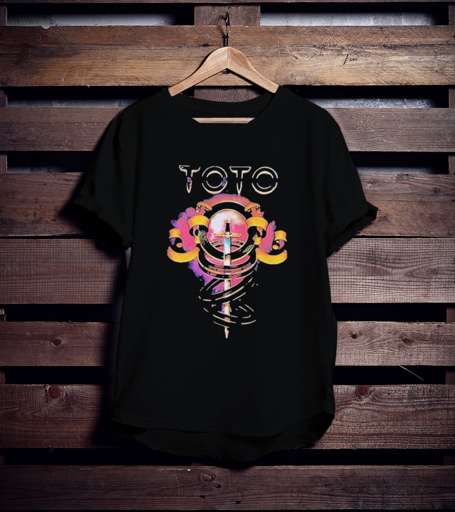 Toto 1978 Sword Iconic Band Logo Spiral Rings T-Shirt