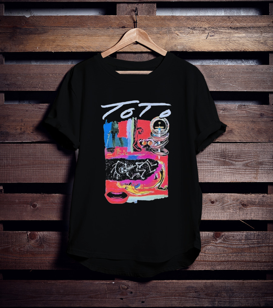Toto Collage Album Art Iconic Retro Sword Lips Bold Colors T-Shirt