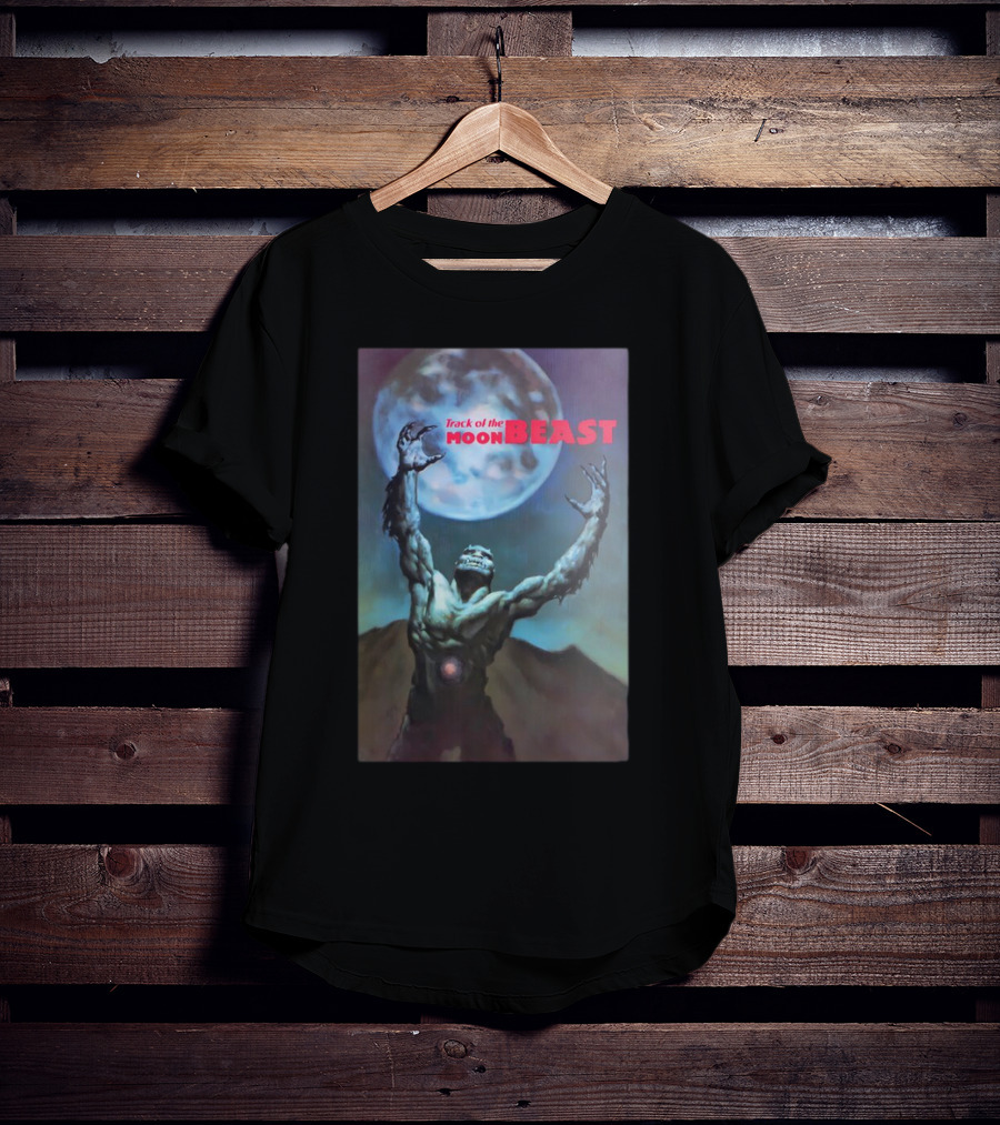 Track Of The Moon Beast Monster Howling At Full Moon T-Shirt