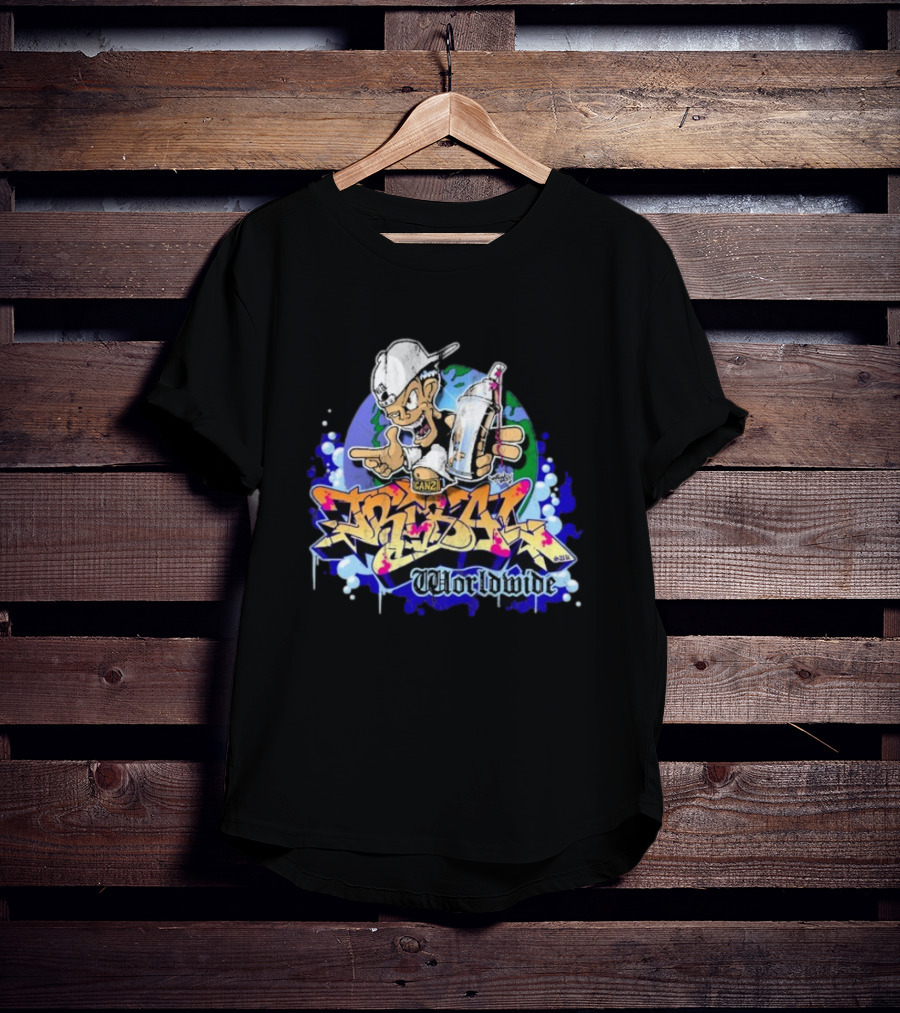 Tribal Gear Can 2 Spray Graffiti Worldwide T-Shirt