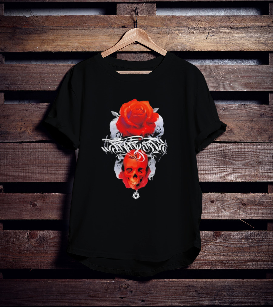 Tribal Gear Huit Rose Skull And Rose Graphic T-Shirt