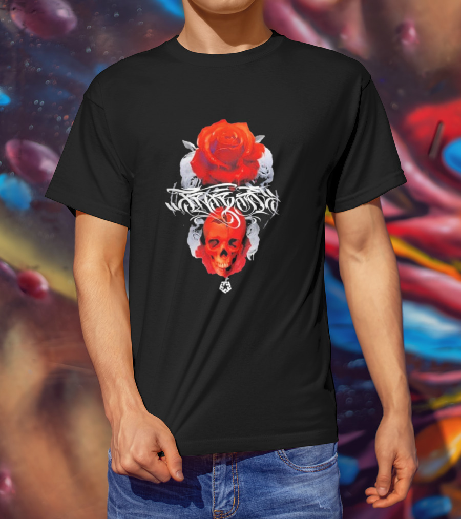 Tribal Gear Huit Rose Skull And Rose Graphic T-Shirt