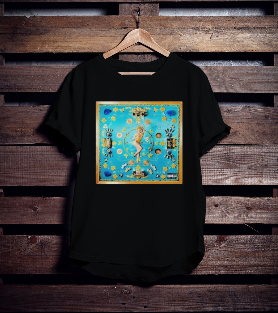 Ice Spice Y2K I'm Just A Girl Vintage Style Pop Art Blue Gold Elements T-Shirt