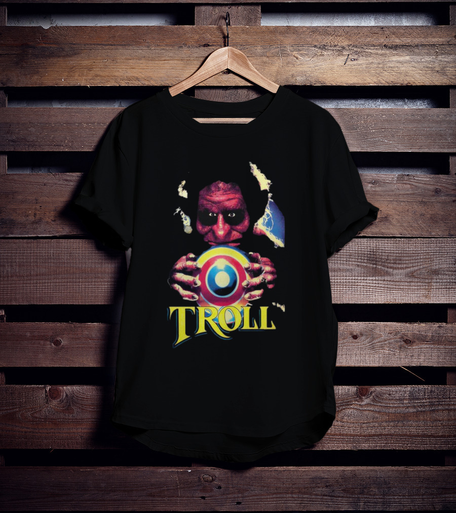 Troll Creepy Character Holding Colorful Orb T-Shirt
