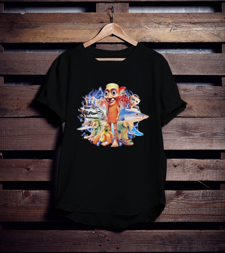 Tung Tung Tung Sahur Crocodilo Bombardino Tralalelo Tralala Br Br Patapim Brain Rot Crocodilo Bombardino Character Collage T-Shirt