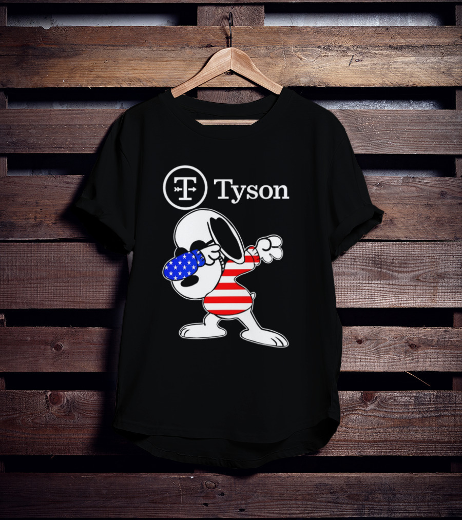 Tyson Foods Snoopy Dabbing American Flag Character T-Shirt