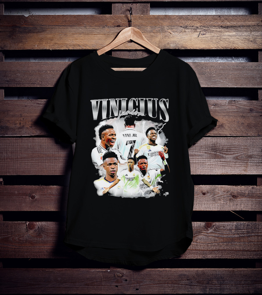 Vinicius Junior Real Madrid Footballer Montage T-Shirt