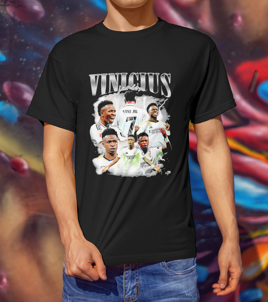 Vinicius Junior Real Madrid Footballer Montage T-Shirt