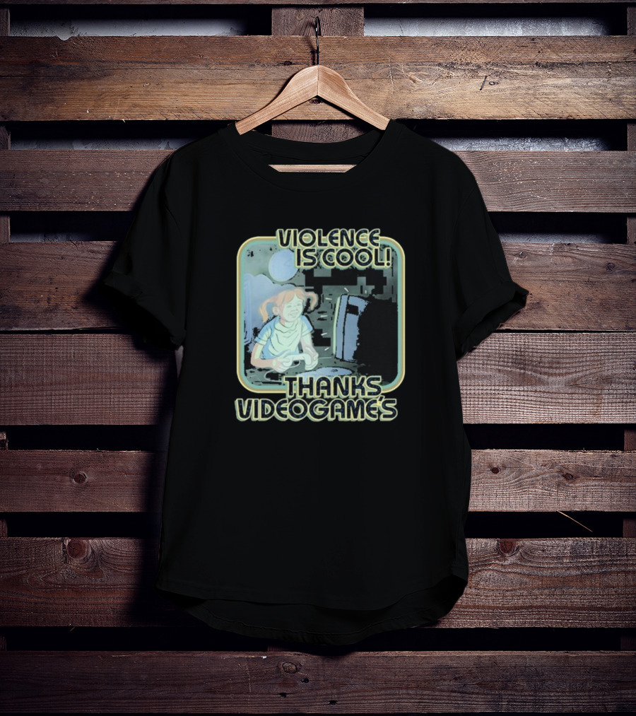 Violence Is Cool Thanks Videogame's Retro Gamer Moonlight Adventure T-Shirt