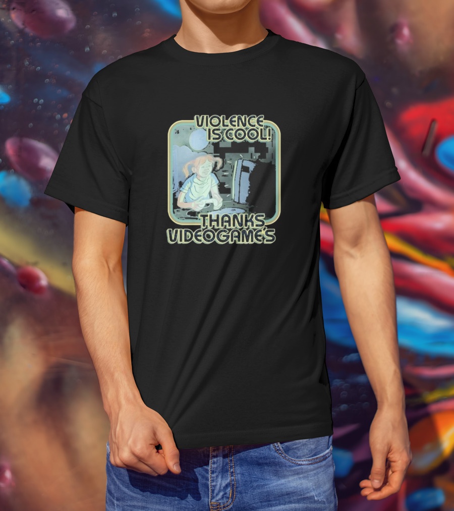 Violence Is Cool Thanks Videogame's Retro Gamer Moonlight Adventure T-Shirt